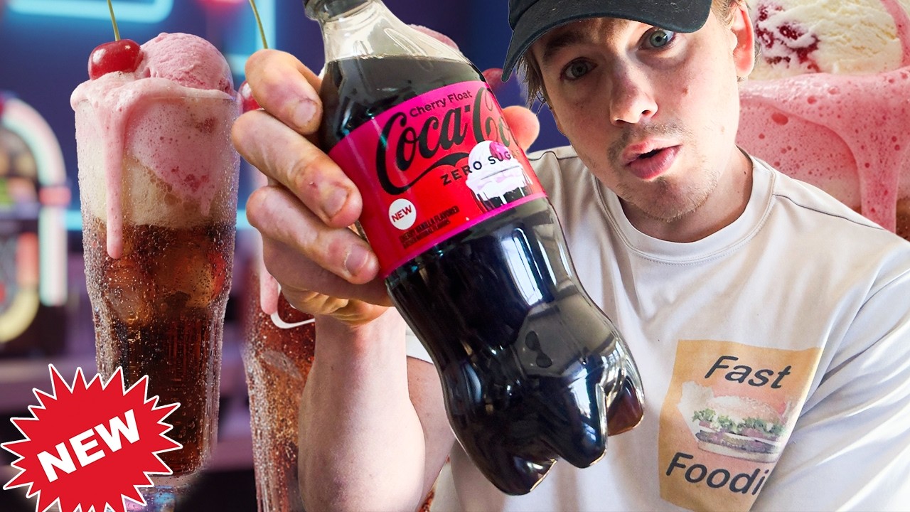 🍒🥤 Обзор нового напитка Cherry Float Coca-Cola | Газированный десерт в бутылке?! 😋✨