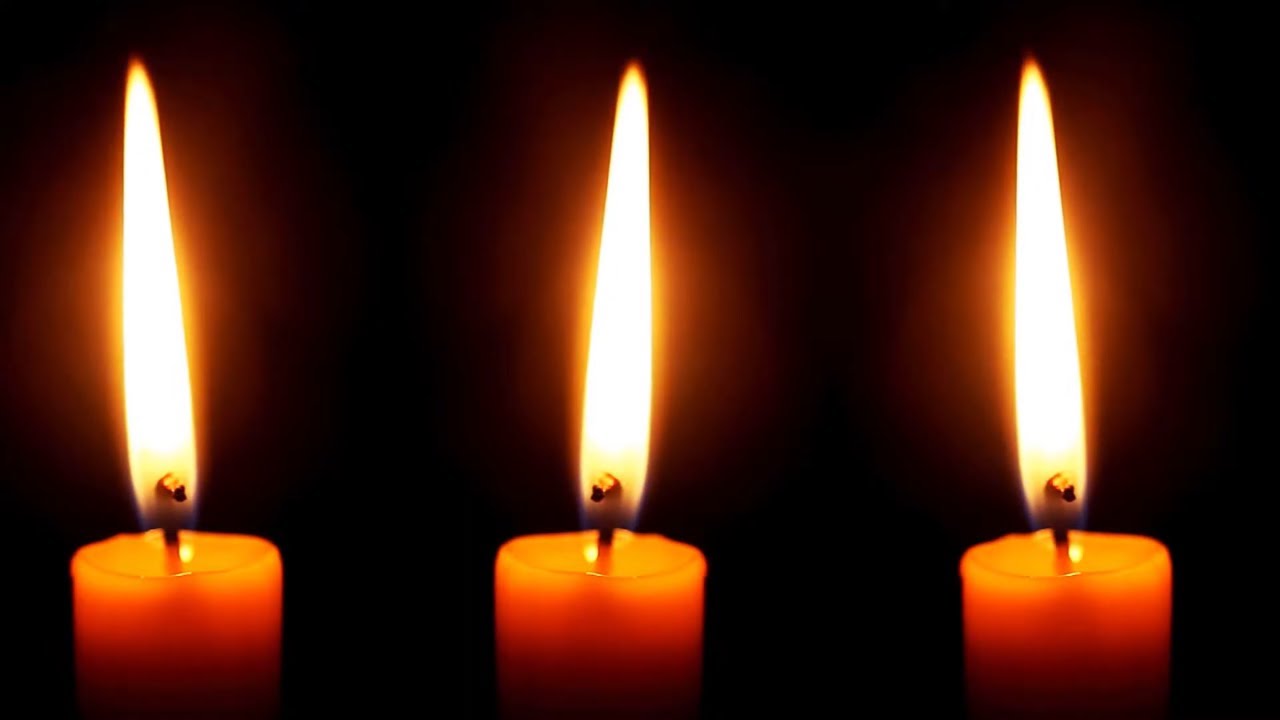 Candlelight Vigil HD Three Candle Remembrance Long Screensaver
