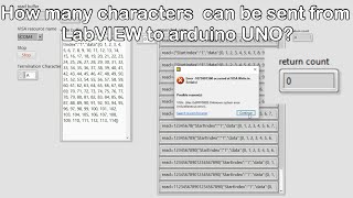 LabVIEW with Arduino #EP3 Serial communication (Maximum number of characters to send)