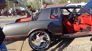 WhipAddict: 87-88 Chevy Monte Carlo SS on 26s, Grey With All Red Custom Guts, Quick Look!