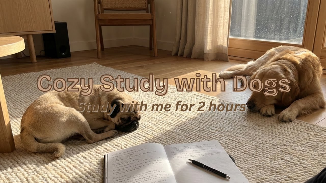 Cozy Study POV with Dogs | Relaxing Lofi Study Ambience #CozyStudy #StudyWithDogs #POVStudy