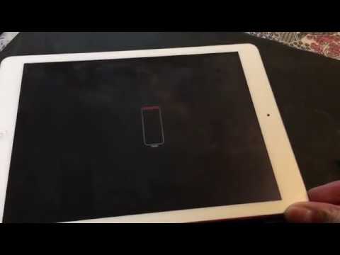 How to turn on iPad with empty battery icon