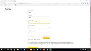 how to create yandex mail without phn number