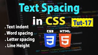Text Spacing in CSS I HTML5 CSS3 Tutorial 17 in Urdu Hindi I Code Mentor