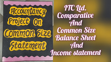 Accountancy Project on ITC Ltd. Comparative & Common Size Statement for Class 12th 2022-2023