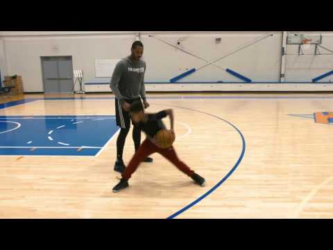 Melo Teaches His Son How To Jab