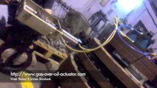 Gas Over Oil Actuator [Remote Actuation of Valves]