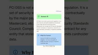 ISC Exam: Security and Privacy Regulations/Frameworks — PCI DSS