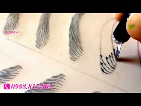 Video Học điêu khắc chân mày trên da giả - YouTube
