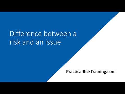 Difference between a risk and an issue