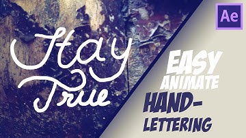 How to Animate Hand Lettering | Adobe After Effect | Tutorial