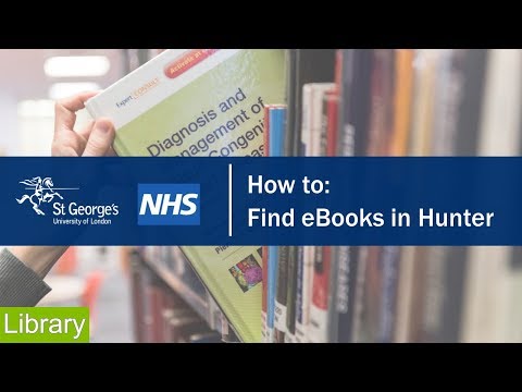 How to: Find eBooks in Hunter