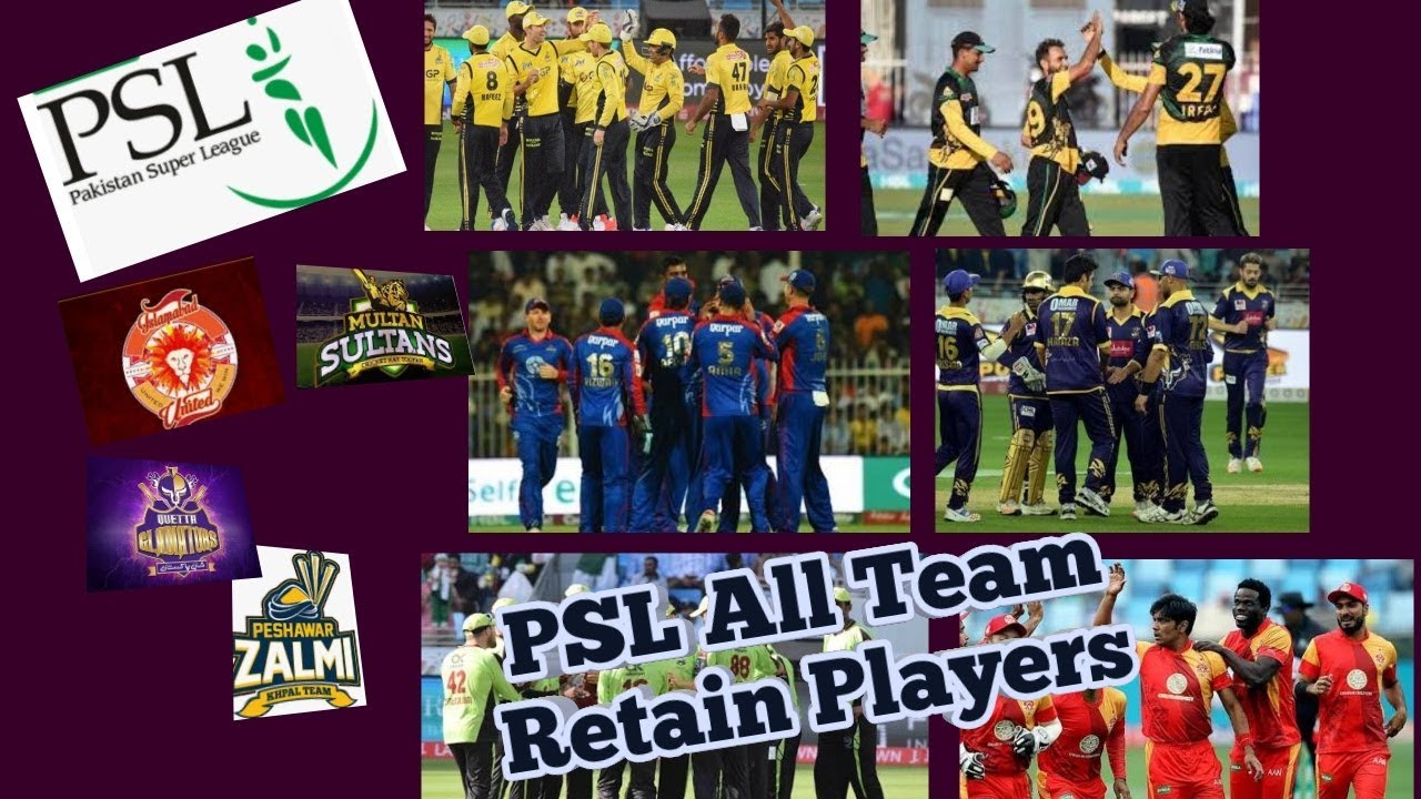 Pakistan super leage all team retain players list || psl 2019 || psl draft ||