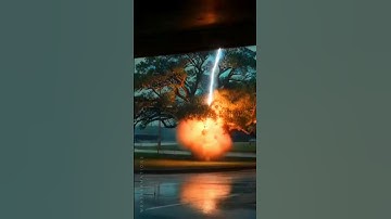 Lightning Struck the Tree and It EXPLODES⚡🌲 #lightningstrike  #caughtoncamera #treestrike