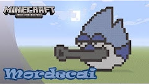 Minecraft: Pixel Art Tutorial: Mordecai (Regular Show)