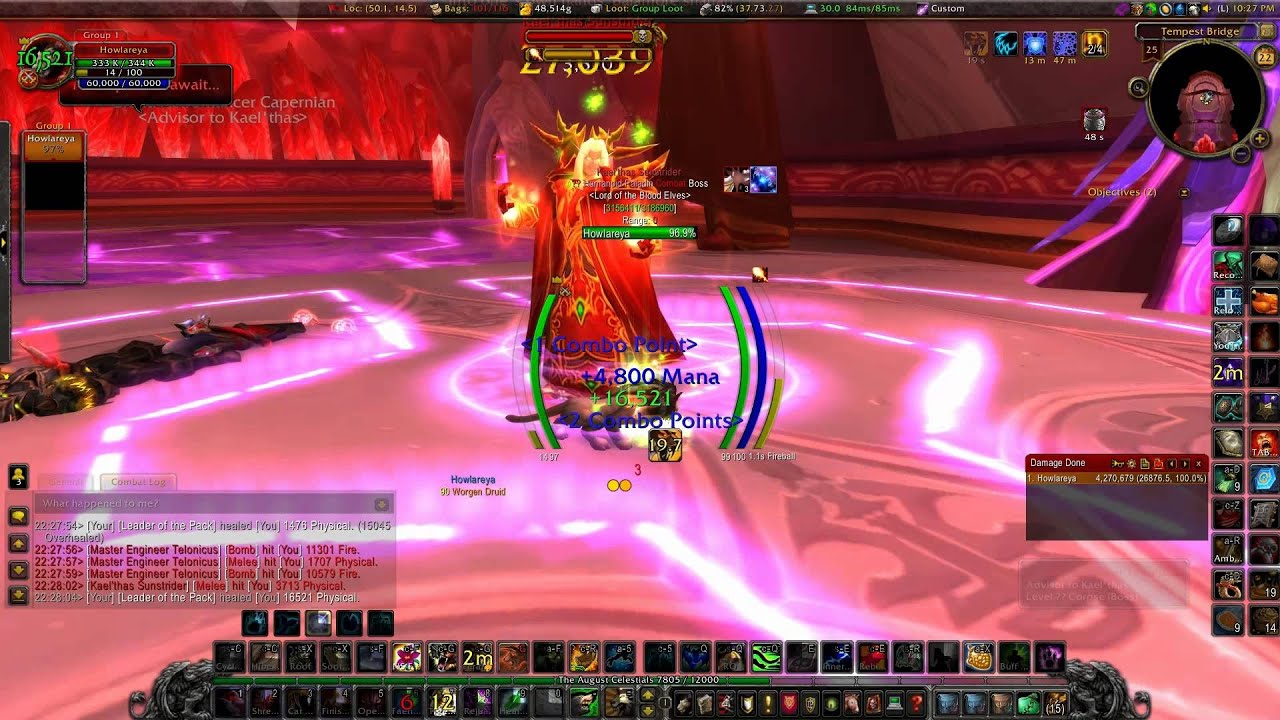 WoW - Kael'thas, Solo Feral Druid.