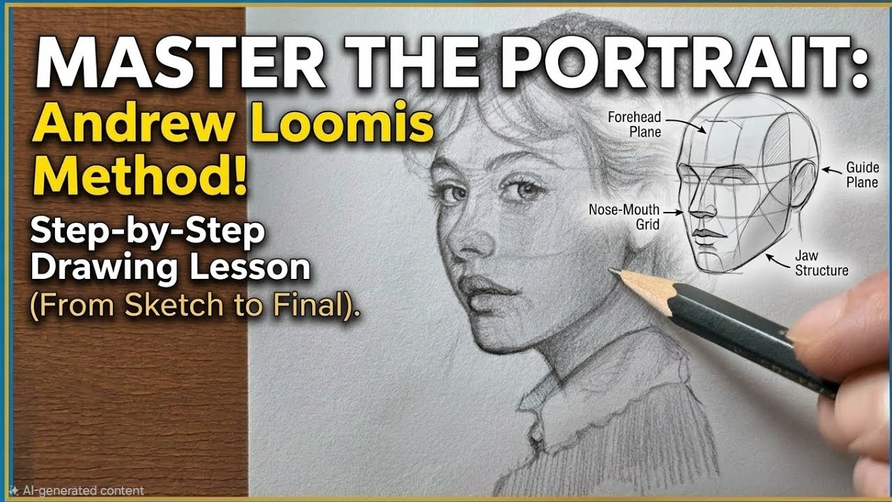 Loomis Method guide fo beginners How to Draw a girl's face - YouTube