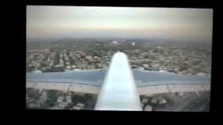 Emirates A380 landing at Dubai Airport