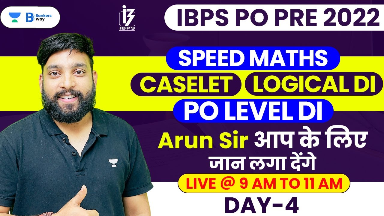 IBPS PO PRE 2022 | Data Interpretations, Caselet DI and Speed Maths by ...