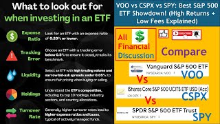 Before You Buy Any S&P 500 ETF: Compare VOO vs SPY vs CSPX — Which One Builds More Wealth Long Term?