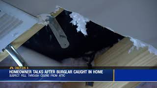 Burglar Falls Through Ceiling While Hiding From Police