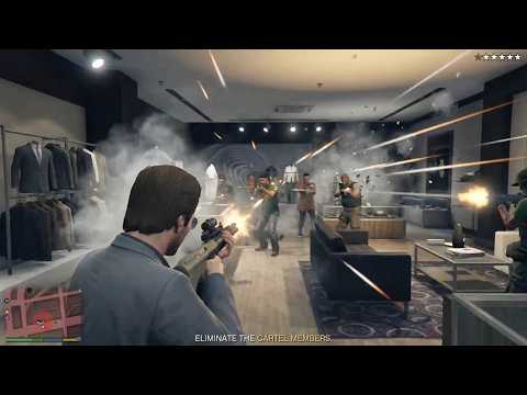 GTA 5 - Ponsonbys Cartel Shootout + Ten Star Escape