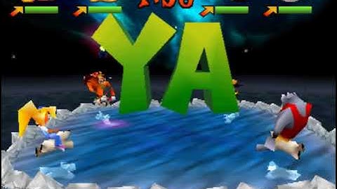 Crash Bash - Español Language - Selection Coco in Polar Panic with 3 Rounds Hard