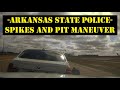 Successful SPIKE Deployment and PIT Maneuver on BMW by Arkansas State Police HIGH SPEED PURSUIT