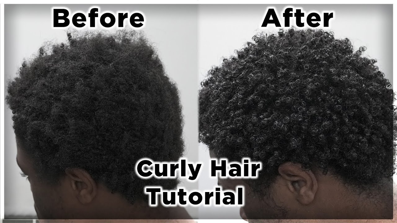 Men's Curly Hair Tutorial | Defined Curls on 4B/4C Hair ...