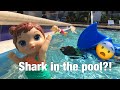 BABY ALIVE Shark in the pool?!?!
