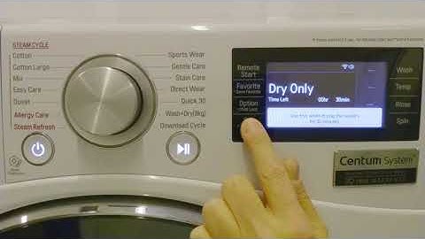 [LG Washer-Dryer] - How to use Dry Only options