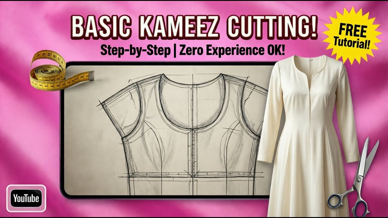 Basic Kameez Cutting Sikhne Ka Sabse Aasaan Tarika! | Step-by-Step Guide for Beginners