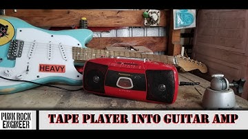 turn a  tape player into a guitar amp (biến  máy nghe băng cassette thành amply guitar điện)