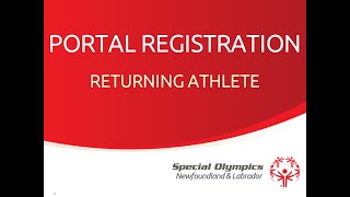 Register a Returning Athlete