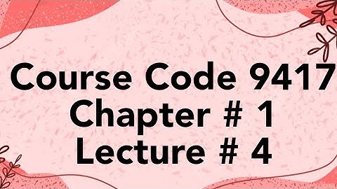 Self Assessments| Course Code 9417 | Unit:1 |AIOU | Lecture:4
