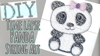 HOW TO MAKE DIY PANDA STRING-ART 🐼 time lapse string art