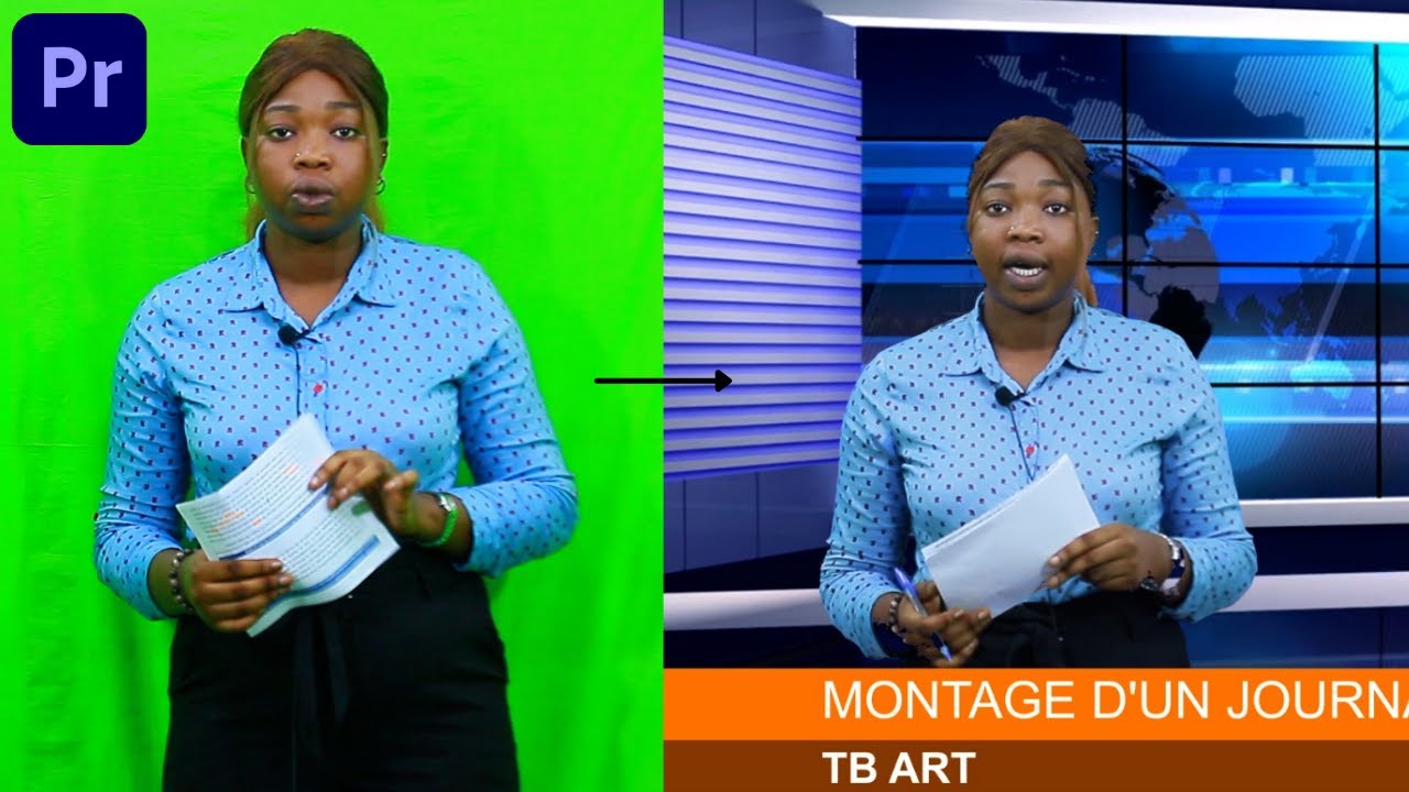 MONTAGE DE JT SUR FOND VERT POUR LES CHAINE TELE