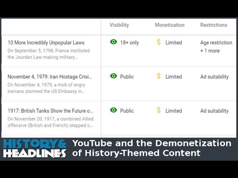 YouTube and the Demonetization of History-Themed Content