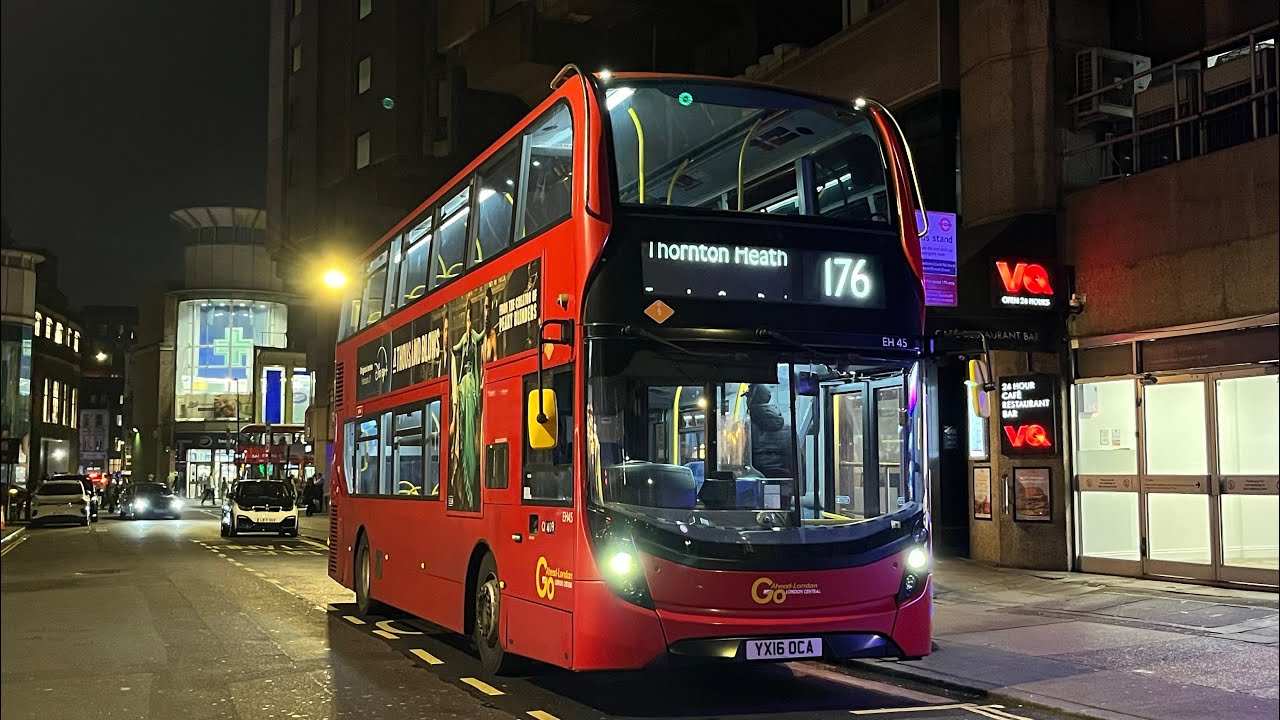 Full Route Visual. Route 176: Penge - Tottenham Court Road | Enviro400MMC EH45 YX16 OCA