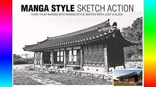 Photoshop Action: Manga Style Sketch Effects