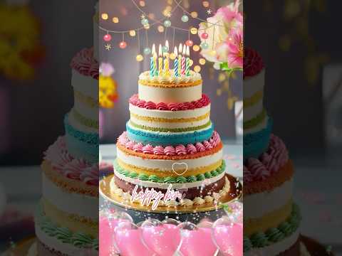 Happy birthday to you song 💖 Rainbow deco Heart #happybirthday #birthdaycake #birthdaysong #생일