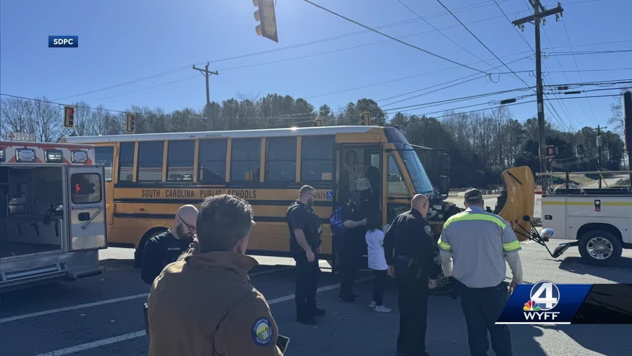 Car runs stop sign, collides with school bus in Pickens County ...