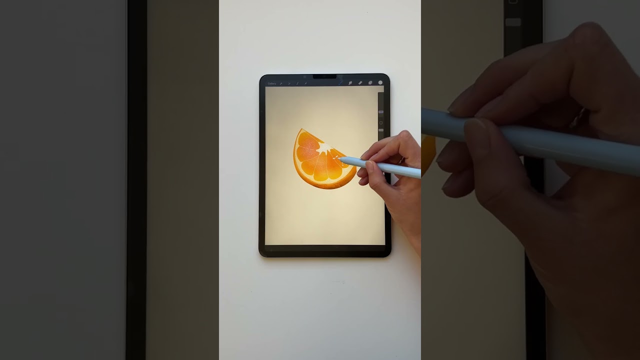 Easy orange slice drawing 
