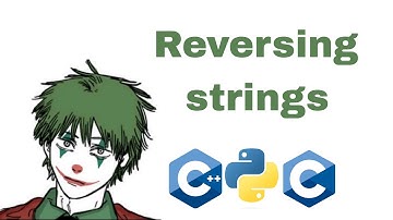 Reversing Strings in C, C++ and python