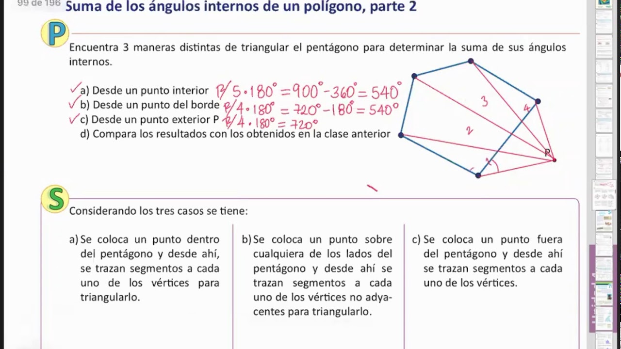 Suma De Los Angulos De Un Poligono