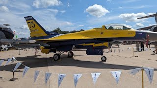 Oshkosh2023 | 360 Video Walking around Boeing Plaza F-16 F-15 Guppy OSH23