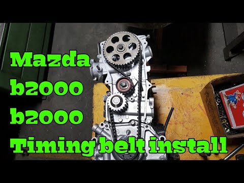Mazda b2000 mazda b2200 timing marks, how to install timing belt