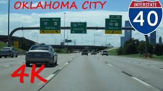 ⁴ᴷ Interstate 40 (Oklahoma City, OK) westbound [4K VIDEO]