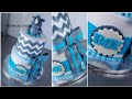 pastel de baby shower RINOCERONTE en CHANTILLY con decoraciónes en fondant