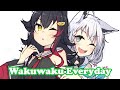 FubuMio わくわくエブリデイ Wakuwaku Everyday Ookami Mio Shirakami Fubuki FubuMio わくわくエブリデイ Wakuwaku Everyday Ookami Mio Shirakami Fubuki